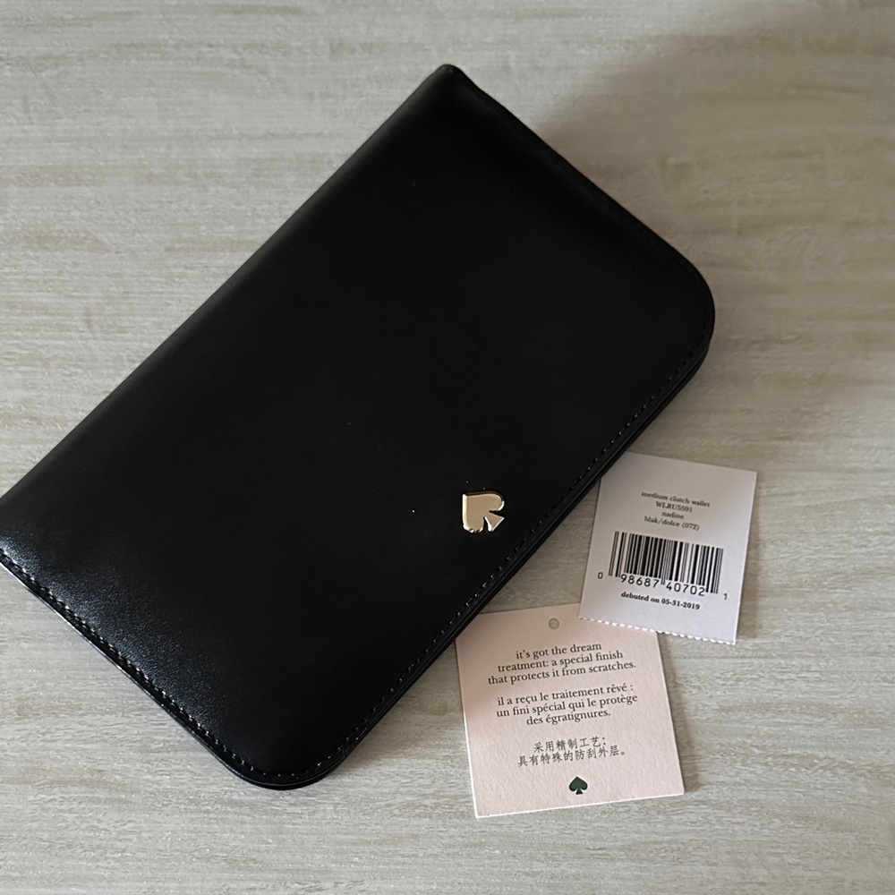 Kate Spade Black Medium Clutch Wallet